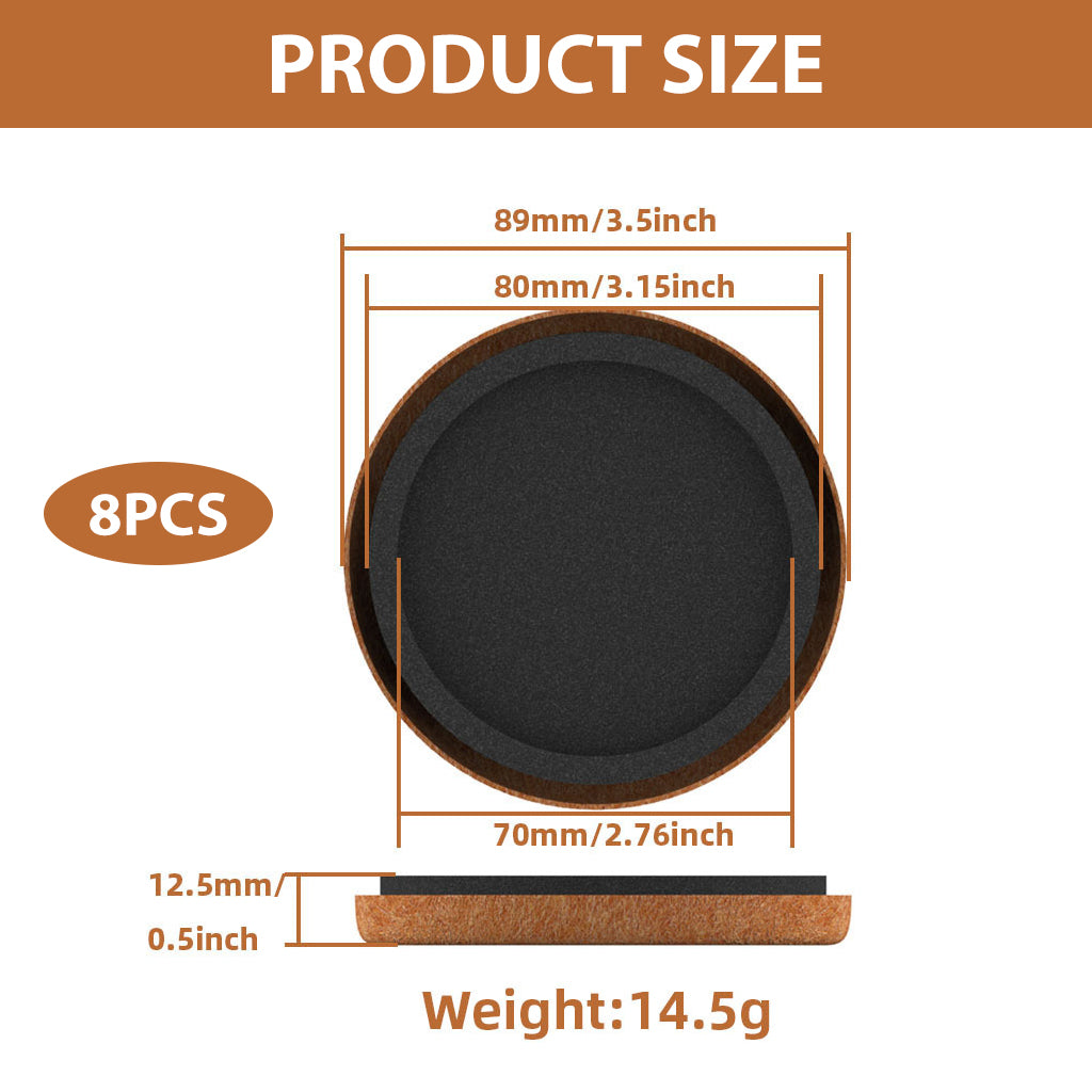 HASTHIP 3.5 inches Felt Furniture Leg Floor Protectors Wooden Floor Protector Chair Leg Caps Noise Reduction Chair Leg Feet Pads Table Leg Sliders HASTHIP 3.5 inches Felt Furniture Leg Floor Protectors Wooden Floor Protector Chair Leg Caps Noise Reduction Chair Leg Feet Pads Table Leg Sliders